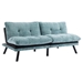 Eastonview 71" Convertible Sofa Bed - Mint Green Chenille - Metal Legs - CAB2699