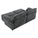 Ultavon 81" Sectional Sofa Bed 4 Seater with Ottoman - Gray Chenille Fabric - Solid Wood Frame - CAB2714