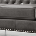 Mystic 59" Loveseat - Gray Velvet - Silver Nailhead Trimmed and Chrome-Plated Legs - CAB2720