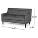 East Loveseat - Charcoal - CAB2740