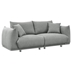 Coveville 78" Modern Sofa - Grey Fabric - Solid Wood Frame and Stable Metal Legs