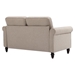 Harborview 45" Loveseat - Light Beige Burlap Fabric - Solid Wood Structure - CAB2770