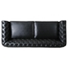 Rhythmos Comfy 3 Seater Sofa with Wooden Legs - Retro Style for Living Room and Study - Black - CAB2776