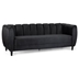 Mariposa Velvet 3 Seater Sofa - Black