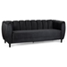 Mariposa Velvet 3 Seater Sofa - Black - CAB2779