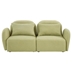 Fairview 66" Loveseat - Light Green Teddy Fabric - Solid Wood Frame