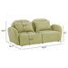 Fairview 66" Loveseat - Light Green Teddy Fabric - Solid Wood Frame - CAB2790