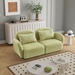 Fairview 66" Loveseat - Light Green Teddy Fabric - Solid Wood Frame - CAB2790