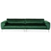 Veralis Comfy 4 Seater Sofa with Metal Legs - Emerald Velvet Fabric