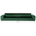 Veralis Comfy 4 Seater Sofa with Metal Legs - Emerald Velvet Fabric - CAB2793