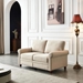 Harbour 59" Loveseat with Storage - Beige Fabric - Brown Finish Legs - CAB2798