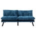 Eastonview 71" Convertible Sofa Bed - Blue Chenille - Metal Legs