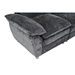 Glenridge 101 Modern Deep 3 Seater Sofa with Ottoman - Dark Grey Polyester - CAB2826