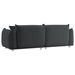 Cloudhaven Oversized Loveseat Sofa for Living Room - 3 Seater Sofa - Solid Wood Frame Couch with 2 Pillows - Black - CAB2831