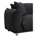 Cloudhaven Oversized Loveseat Sofa for Living Room - 3 Seater Sofa - Solid Wood Frame Couch with 2 Pillows - Black - CAB2831