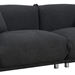 Cloudhaven Oversized Loveseat Sofa for Living Room - 3 Seater Sofa - Solid Wood Frame Couch with 2 Pillows - Black - CAB2831