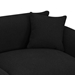 Cloudhaven Oversized Loveseat Sofa for Living Room - 3 Seater Sofa - Solid Wood Frame Couch with 2 Pillows - Black - CAB2831