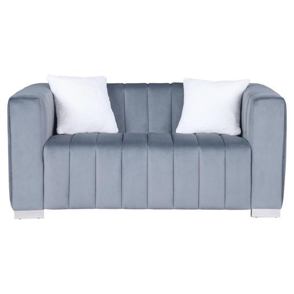 Sonder 62" Loveseat - Grey Velvet 