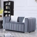 Sonder 62" Loveseat - Grey Velvet - CAB2832