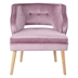 Mirenlar Mid Century Velvet Accent Chair - Lavender Purple - Rubberwood Legs