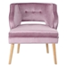 Mirenlar Mid Century Velvet Accent Chair - Lavender Purple - Rubberwood Legs - CAB2836