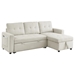 Auroridge 78" Sleeper Sofa Bed - Reversible Sectional with Storage Chaise and Side Storage Bag - Beige - CAB2848