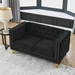 Velurian 58" Loveseat - Black Velvet - Solid Wood Frame - CAB2858