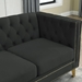 Velurian 58" Loveseat - Black Velvet - Solid Wood Frame - CAB2858