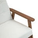 Briarbour 44" Loveseat - Beige Linen Fabric - Brown Rubber Wood Legs - CAB2863