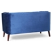 Vedette Loveseat - Navy Blue Velvet - Birch Wood Legs - CAB2870