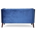 Vedette Loveseat - Navy Blue Velvet - Birch Wood Legs - CAB2870