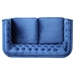 Vedette Loveseat - Navy Blue Velvet - Birch Wood Legs - CAB2870