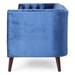 Vedette Loveseat - Navy Blue Velvet - Birch Wood Legs - CAB2870