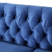 Vedette Loveseat - Navy Blue Velvet - Birch Wood Legs - CAB2870