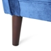 Vedette Loveseat - Navy Blue Velvet - Birch Wood Legs - CAB2870