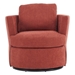 Vista Point Swivel Accent Chair - Brick Red Polyester - Black Iron Legs - CAB2875