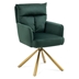 Thornvale Accent Chair - Green Velvet High-Back Swivel Upholstered