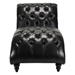 Parker Tufted Armless Chaise Lounge - Black Polyurethane - CAB2901