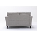 Zelo 57" Loveseat with 2 Accent Pillows - Light Gray Velvet Fabric - Dark Brown Solid Wood Leg - CAB2909