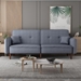 Bloomstead 75" Futon Sofa Bed - Grey - Solid Wood Leg - CAB2920