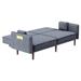 Bloomstead 75" Futon Sofa Bed - Grey - Solid Wood Leg - CAB2920