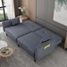 Bloomstead 75" Futon Sofa Bed - Grey - Solid Wood Leg - CAB2920