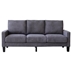 Navigator 75" Modern Living Room Furniture Sofa in Dark Grey Fabric - Solid Wood Frame and Legs