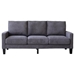 Navigator 75" Modern Living Room Furniture Sofa in Dark Grey Fabric - Solid Wood Frame and Legs - CAB2930