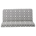 Lynthia Loveseat - Grey and White Geometric Pattern Fabric - Matte Black Finish Legs - CAB2933