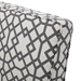 Lynthia Loveseat - Grey and White Geometric Pattern Fabric - Matte Black Finish Legs - CAB2933