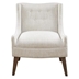 Petalhaven Accent Chair - Cream 100% Polyester - Reclaimed Grey Finish