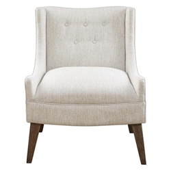 Petalhaven Accent Chair - Cream 100% Polyester - Reclaimed Grey Finish 