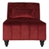 Aerius Tufted Chaise Lounge - Garnet Velvet - Birch Legs