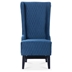 Wisteria 23" Wide High-Back Velvet Accent Chair - Blue - Birch Legs